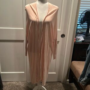 TED BAKER LONDON BABY PINK LONG CARDIGAN SIZE 0